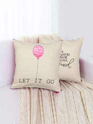 Set Of 2 Let It Go and Be Kind Cushion Cover