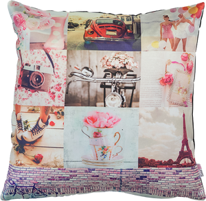 Pink Collage Cushion Cover